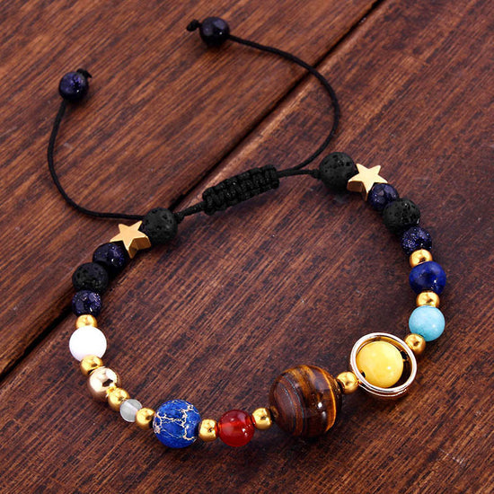 Image Title Solar System Charm Bracelet Wood
